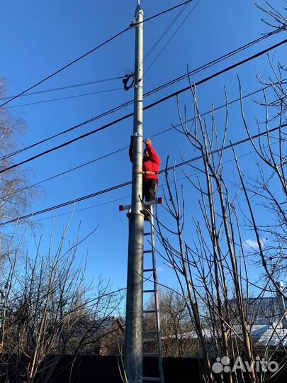 Установка видеонаблюдения, сварка волс