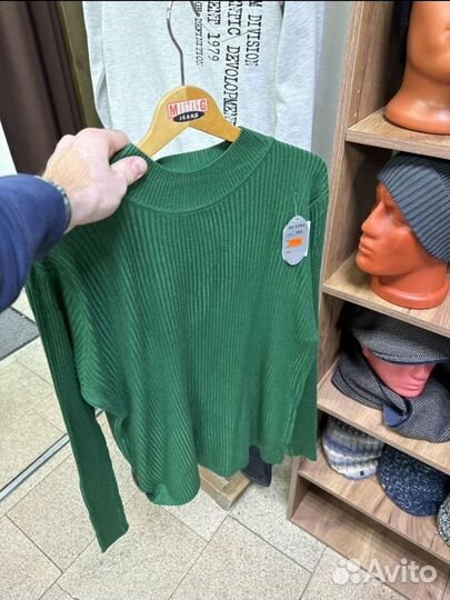 Водолазка лапша женская новая зеленая