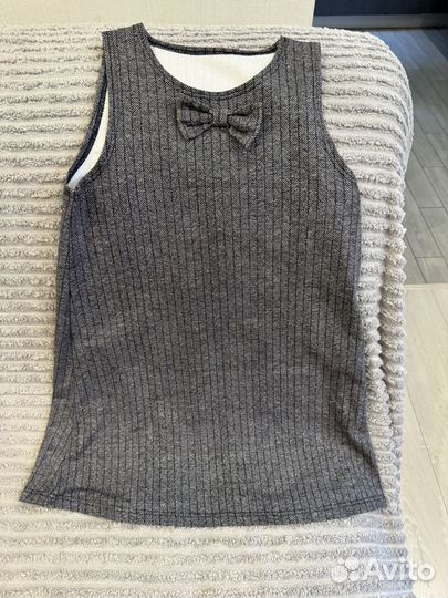 Платья серые школьные для девочки р.134-140см