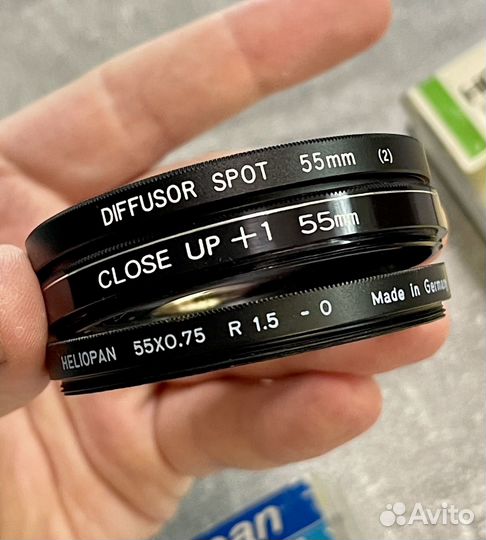 Светофильтры 55 mm heliopan и hama hoya