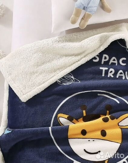 Плед покрывало детский 100*140 двухслойный