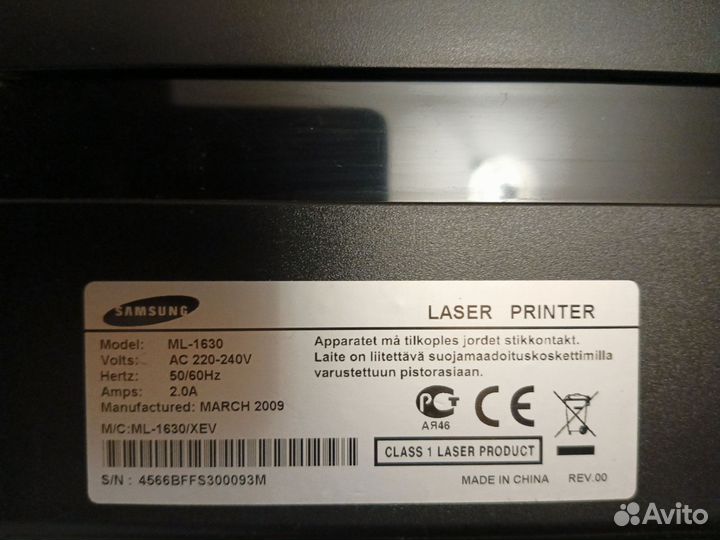 Принтер лазерный samsung ML 16 30