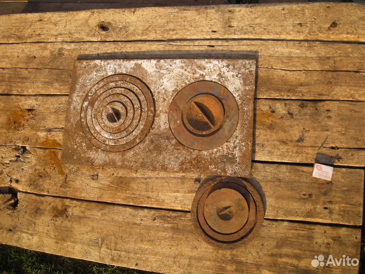 Плита чугунная 2 комфорочная СССР №3 плиты