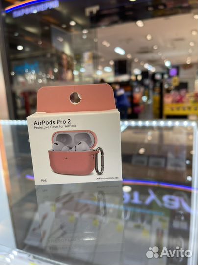 Чехол на AirPods Pro 2 розовый