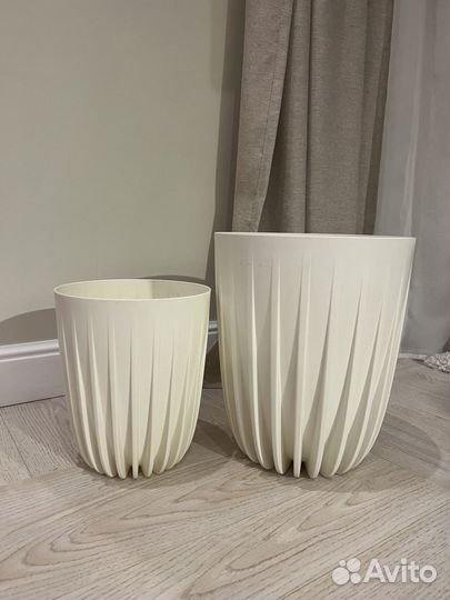 Цветочные кашпо/ горшки 2 шт