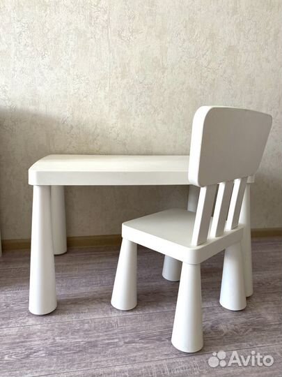 Детский стол и стул IKEA маммут