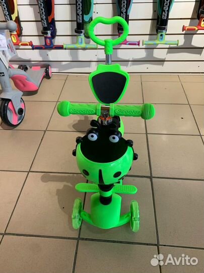Самокат 5 в 1 божья коровка
