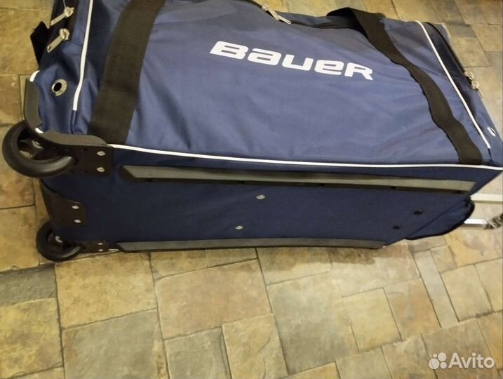 Баул хоккейный 34 синий 2 кармана 1680 ден