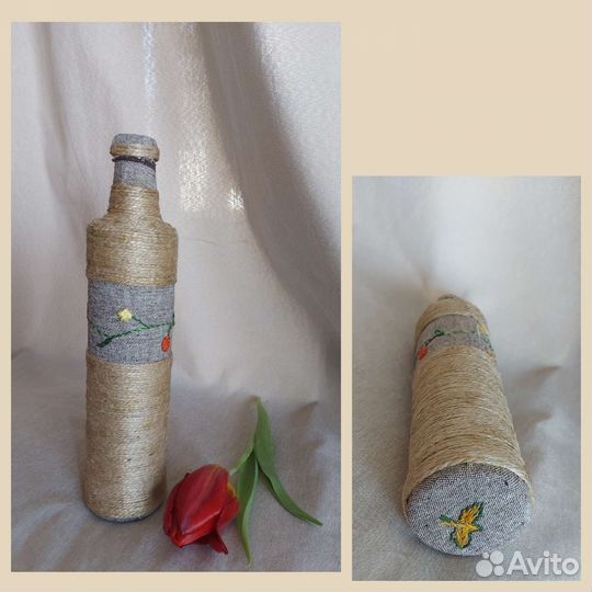 Бутылки с декором