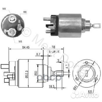 Втягивающее реле стартера 46040 meat & doria