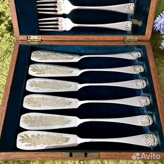 Набор антикварных столовых приборов, Англия