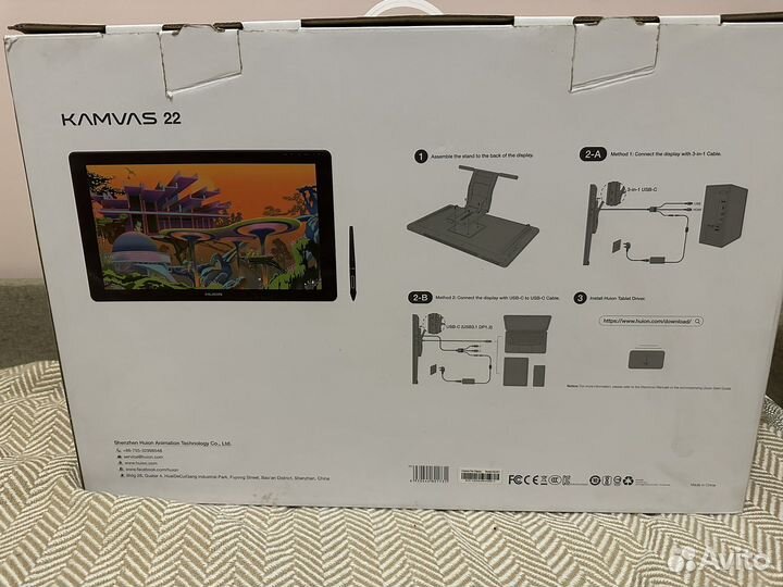 Графический планшет huion kamvas 22