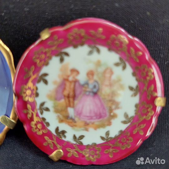 Две мини тарелочки Limoges Диаметр 5 см