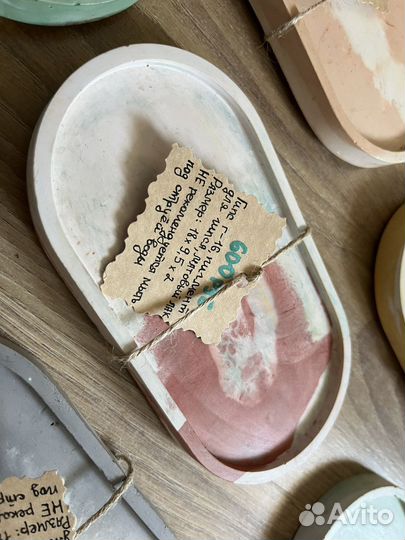 Поднос из гипса ручная работа