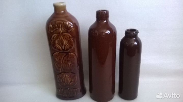 Бутылки от Рижского бальзама.Керамика.СССР 80-е г