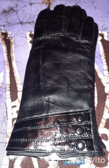 Перчатки женские кожаные