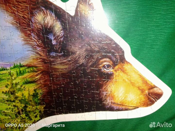 Готовая картина из пазлов Медведь