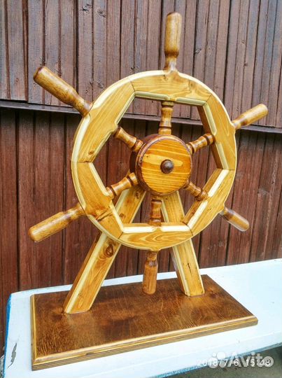 Штурвал-часы с барометром, термометром и гигрометр