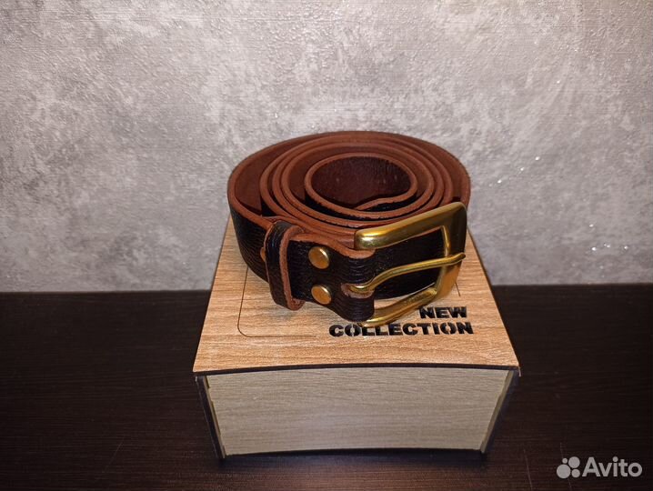 Ремень из натуральной кожи ручной работы