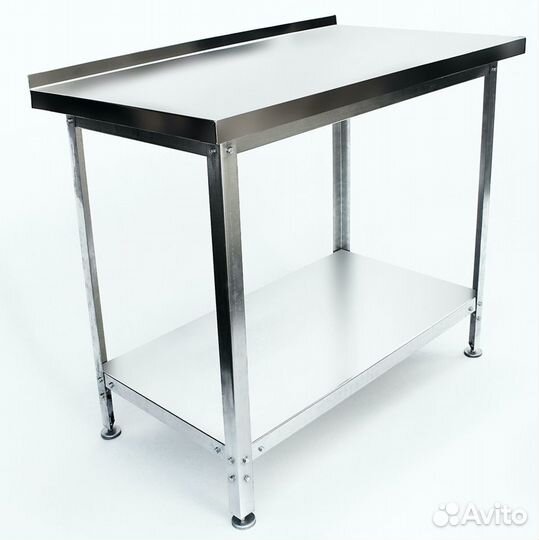 Стол из нержавейки 1м с бортом
