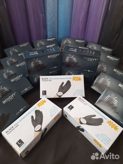 Перчатки медицинские нитриловые одноразовые 100шт