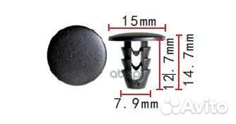 Клипса пластмассовая (черная)fiat alfa romeo