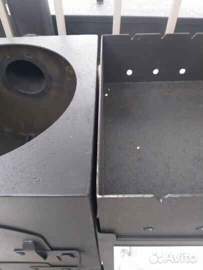 Мангал с печью под казан и крышей