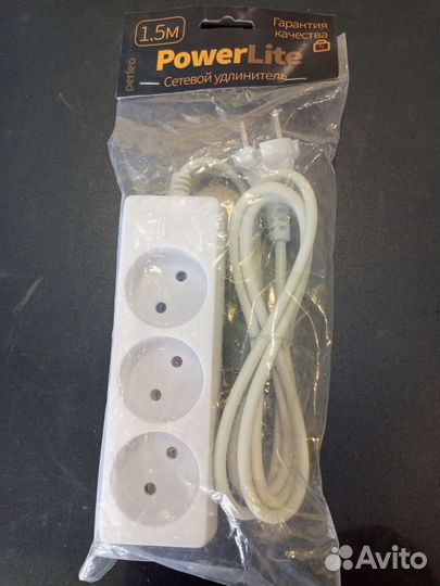 Удлинитель в розетку Perfeo 3розетки/1.5m/2.2квт