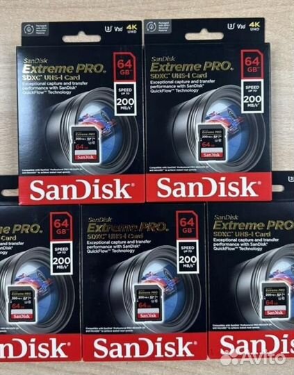 Sandisk Extreme Pro sdxc UHS-I 64GB 200/90