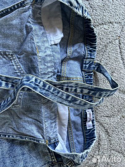 Джинсовый комбез-шорты