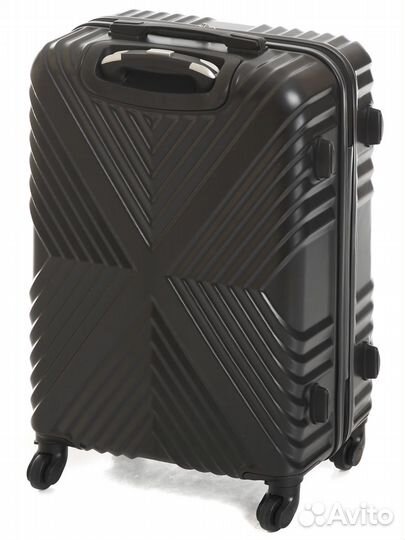 Чемодан пластиковый Feybaul, черный 4 колеса