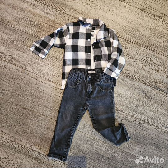 Джинсы zara рубашка футболка hilfiger