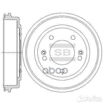Барабан тормозной KIA soul 09- SD1097 SD1097 Sa