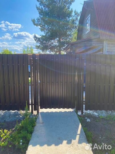 Забор из профлиста / ворота