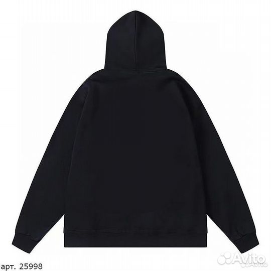 Худи Stussy flame Черное