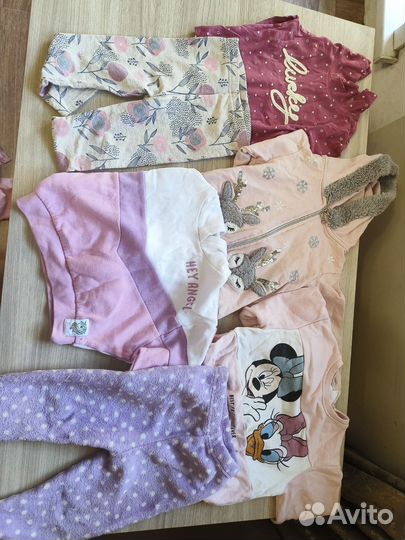 Пакет вещей на девочку 80р