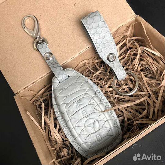 Чехол для авто ключа Мерседес (Mercedes) из питона