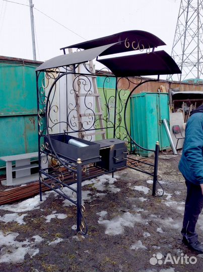 Мангал в стиле лофт