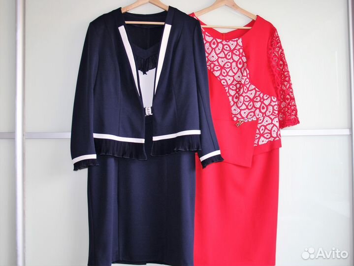 Пакет женских вещей костюмы платья 50 52