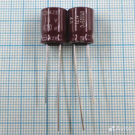 470uF 16v 16v470uF 10x12.5 KZE - Электролитический