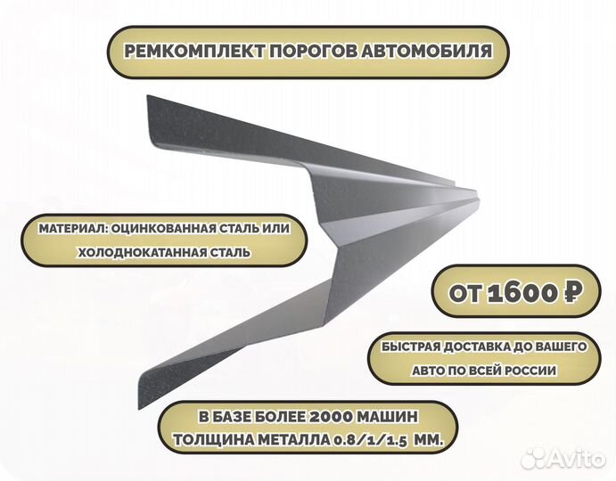 Ремкомплект порогов на автомобиль