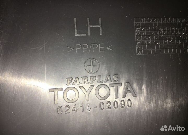 Накладка центральной стойки toyota 6241402090B0