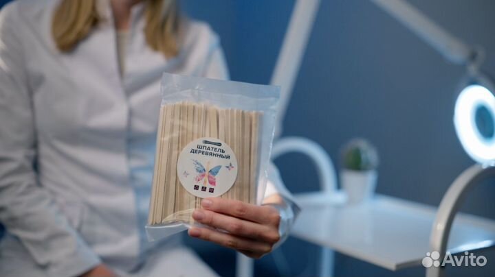 Шпатель деревянный (узкий) для депиляции 140/6/1,7