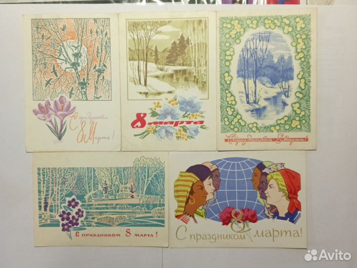 Открытки СССР с 8 марта