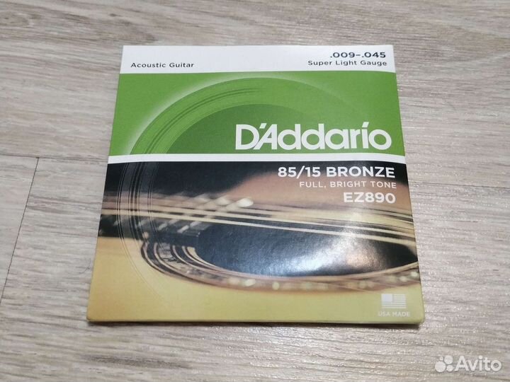 Новые струны для гитары D'Addario