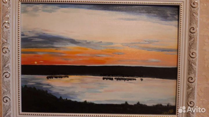 Картина маслом Расвет Есенинская Русь