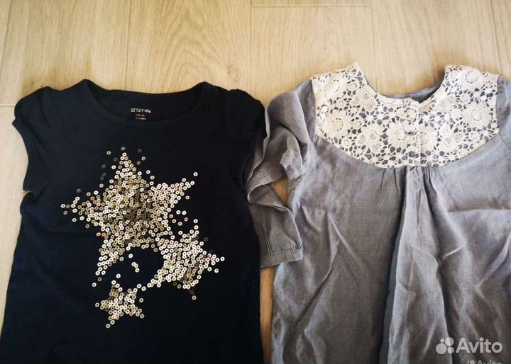 Вещи на девочку пакетом 98-104, 110
