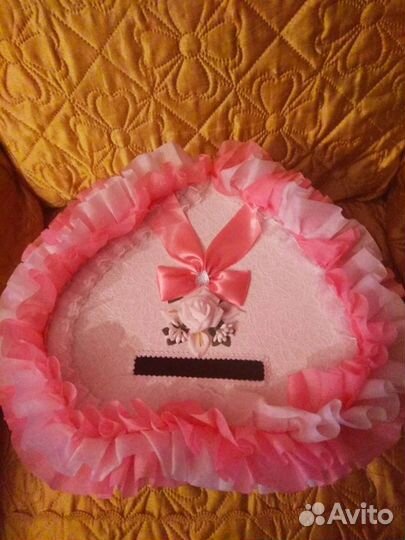 Очень красивый и нежный банк для денег свадебный