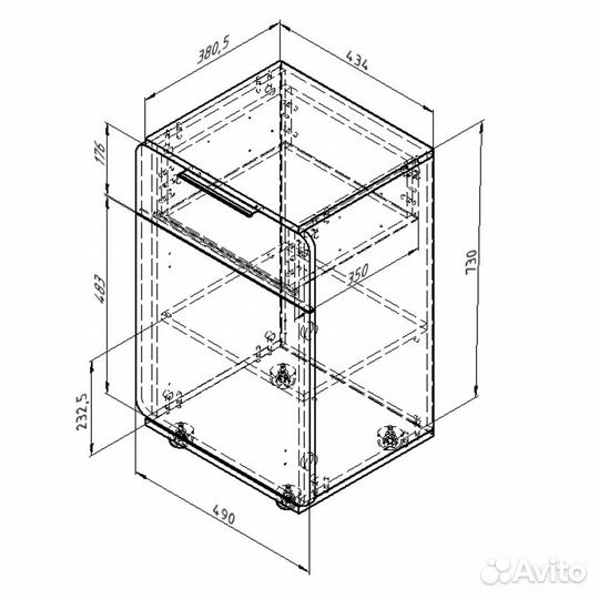Тумба 24.01 Дельта-Лофт левый дуб ирландский