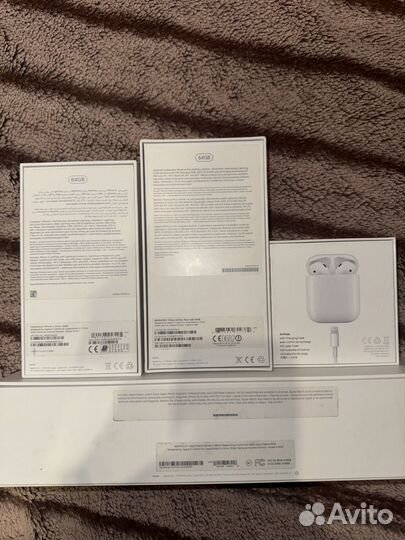 Коробки от iPhone, Airpods, AppleWatch